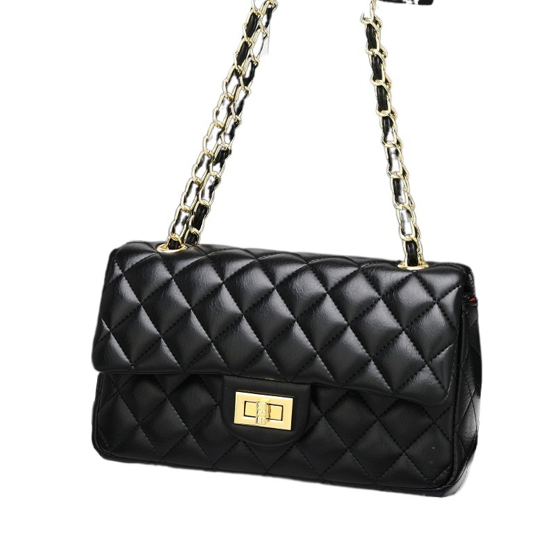 Picture of Small Fragrant Rhombus Chain Bag New Women's Bag Socialite Lady Shoulder Crossbody Bag Multi-Layer Double Cover Handbag