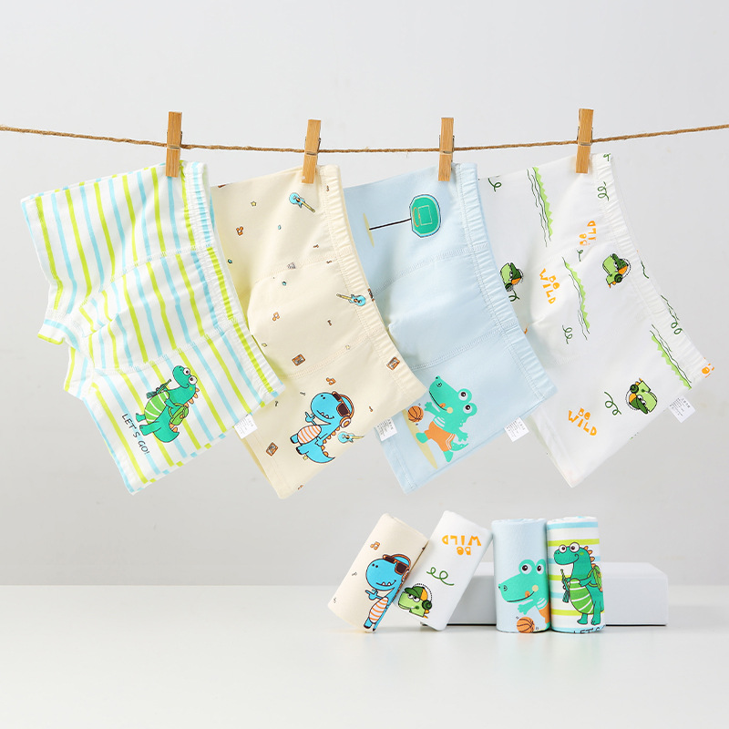 Picture of Boys' underwear Class A cotton boys' underwear small, medium and large children's baby children's underwear boys do not clip ass 10-15 years old