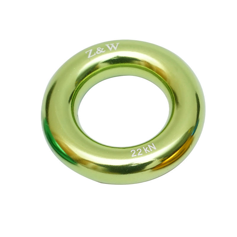 Picture of Wholesale Aluminum Alloy Round Ring Outdoor Mountain Climbing Top Ring Multifunctional Small Ring Tree Climbing Flat Belt Ring Fixed Ring