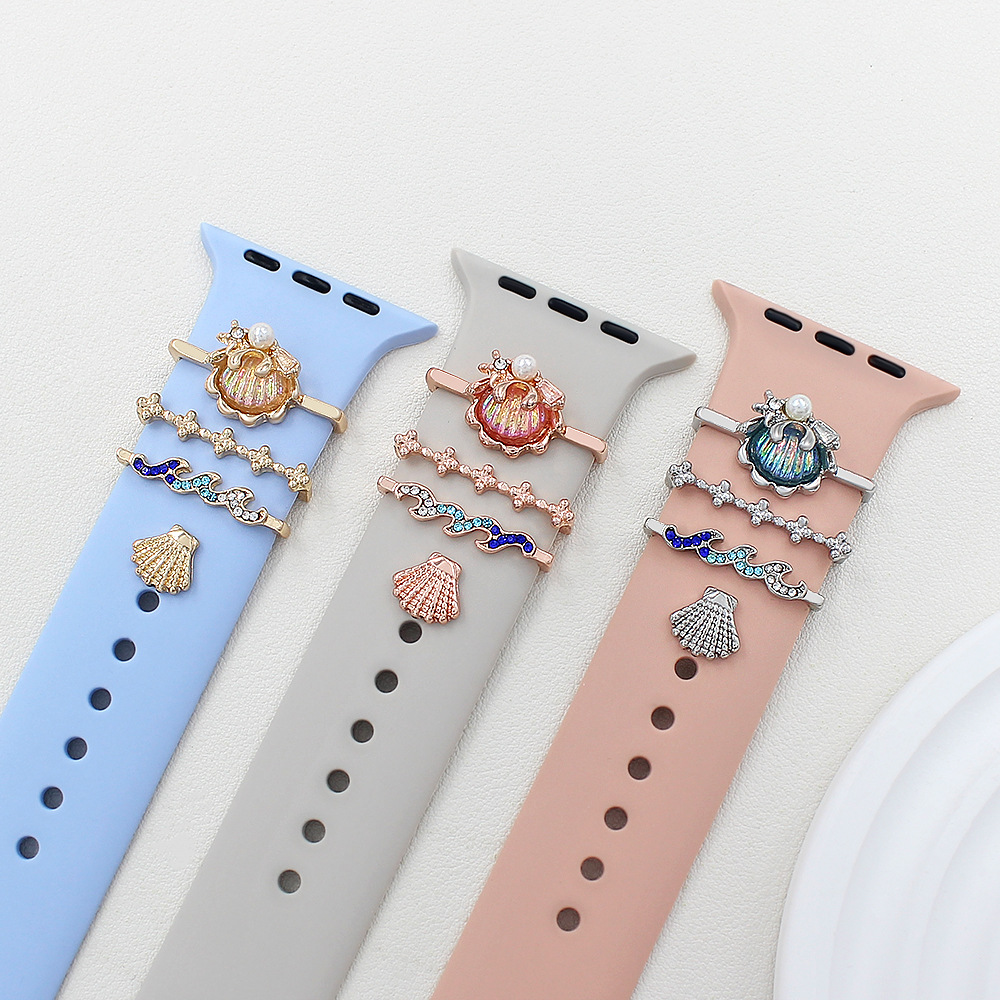 For Apple Watch Watch Watch Universal Silicone Strap Color Shell Decoration