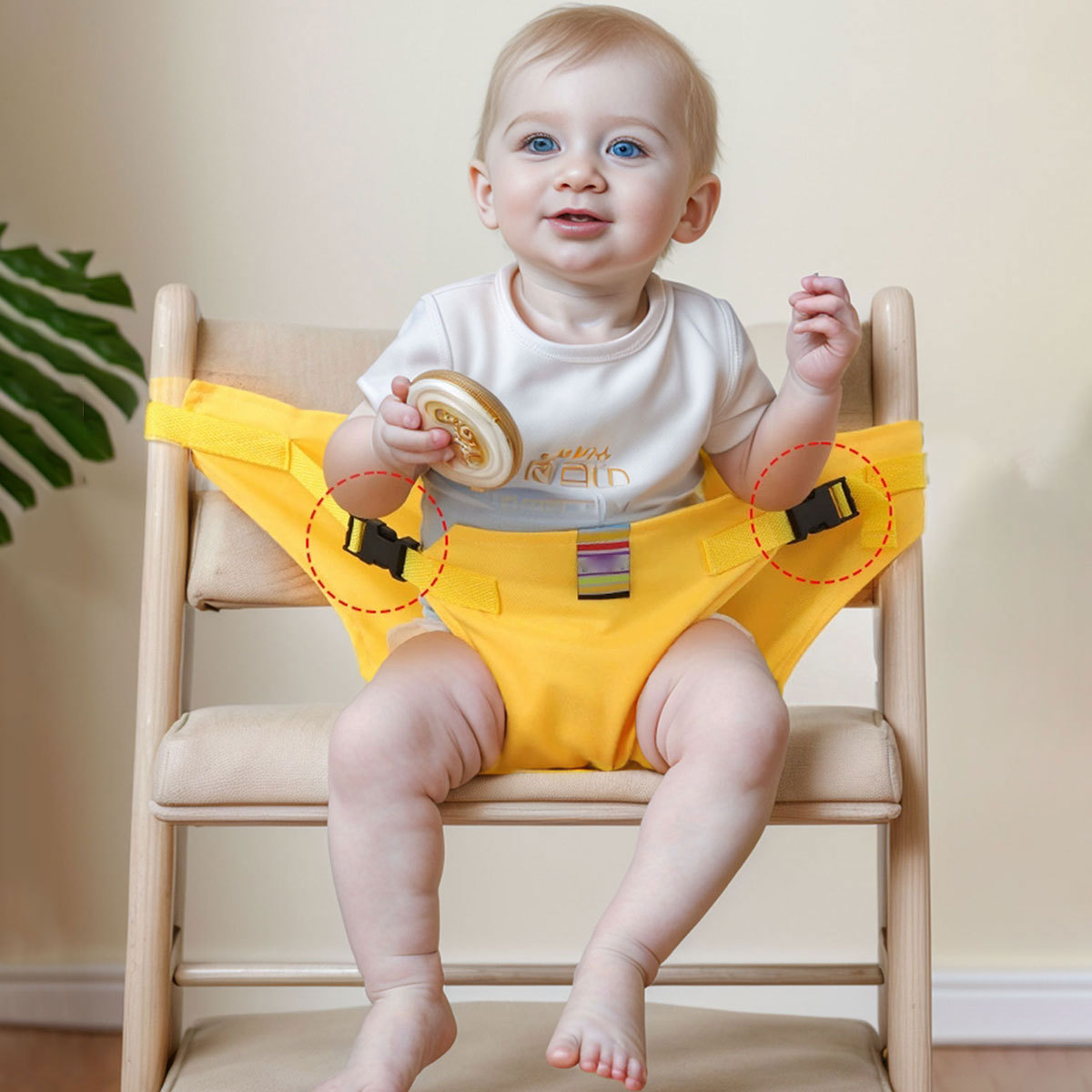Picture of Baby Dining Chair Bag Children's Sitting Training Seat Fixed Strap Folding Portable Simple Eating and Dining Belt