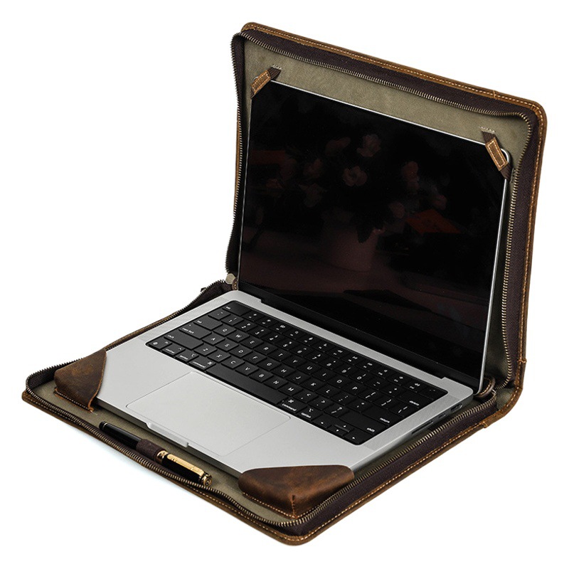 For the new macbookpro14.2 protective case leather Apple laptop laptop bag a generation of hair