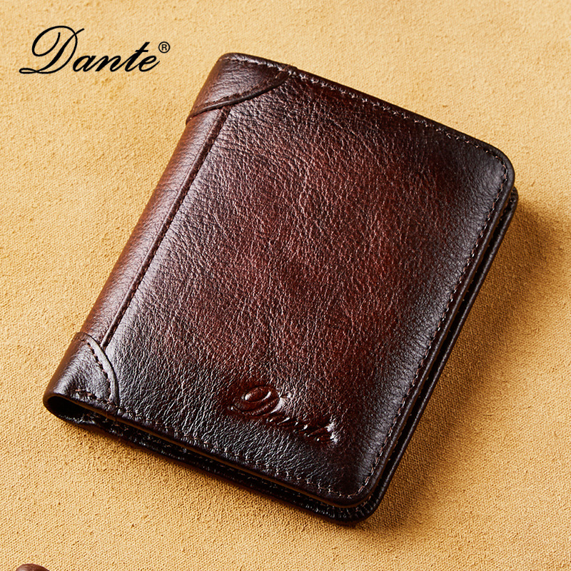 Picture of Cross-Border Wallet Men's Genuine Leather Rfid Anti-Theft Vertical Style 70% off Retro First Layer Cowhide Wallet Export Wholesale