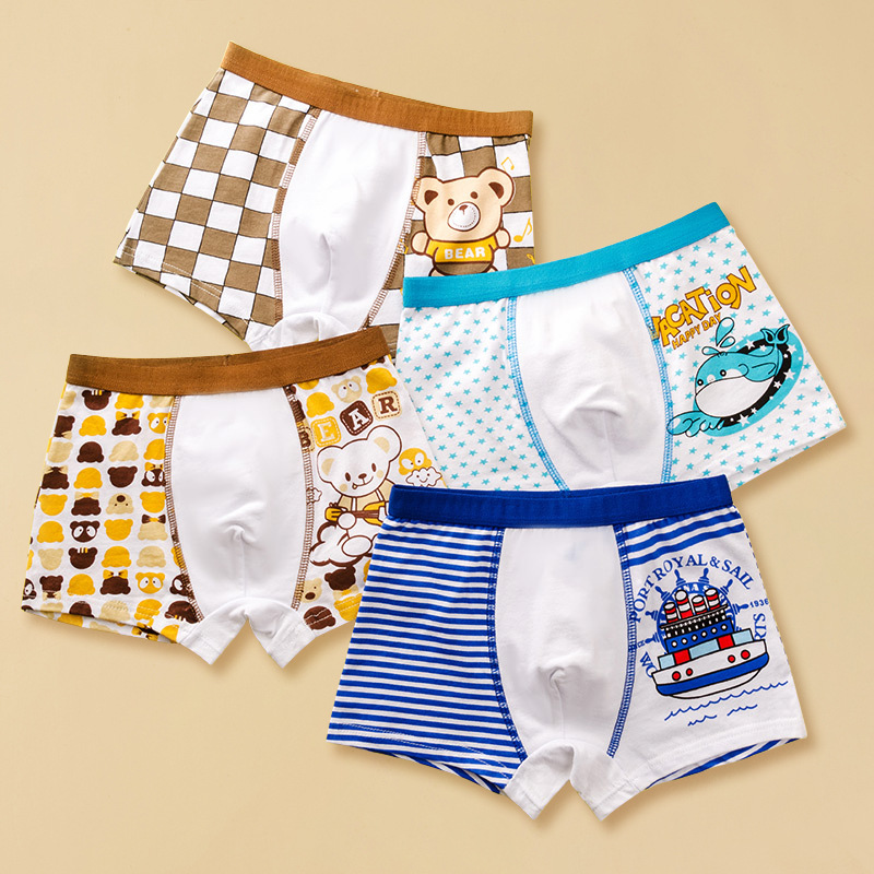 Picture of Children's Underwear Boys' Pure Cotton Boxer Shorts Boys' Baby Children's Underwear Underwear
