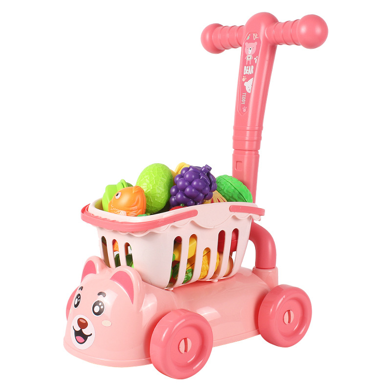 Picture of Play Home Chechele Shopping Cart Children's Supermarket Kitchen Toy Simulation Trolley Boy 1 to 3 Years Old Girl