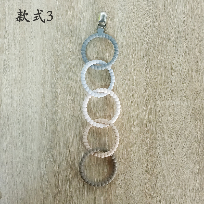 Picture of Amazon's New Five-Ring Kidsren's Teether, Toddler Teeth Chewing Toy Teether, Ring Elastic Chewing Fun