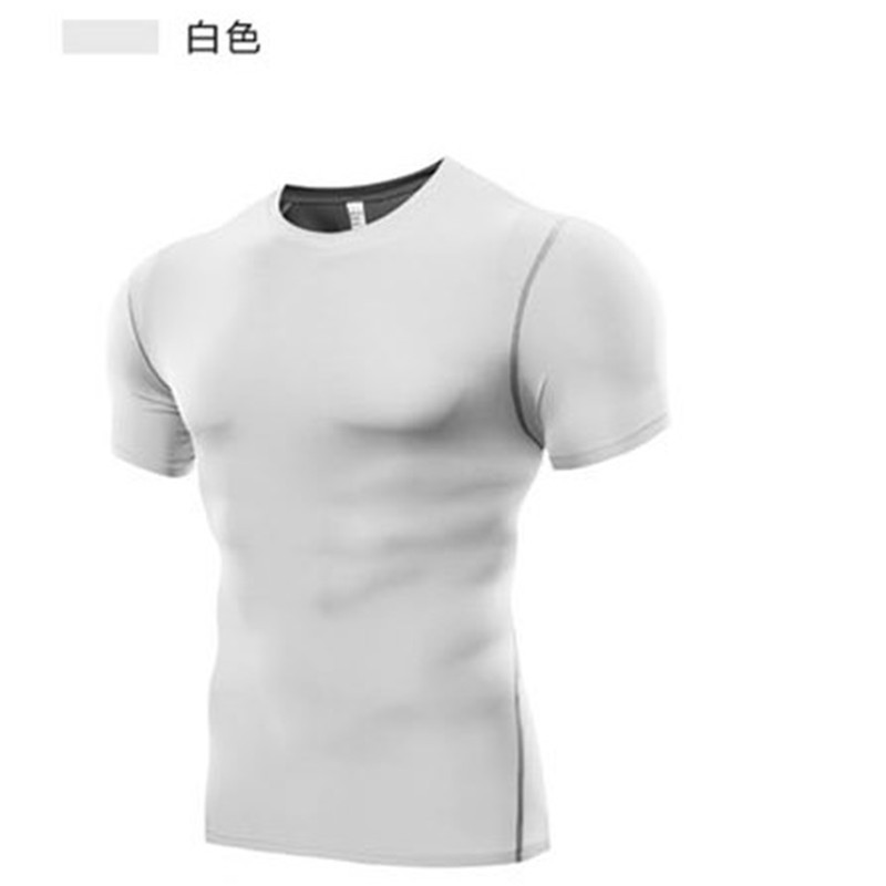 Picture of Sports Short Sleeve Men's Quick-Dry T-Shirt Stretch Tight PRO Football Basketball Training Base Clothes Running Fitness Top