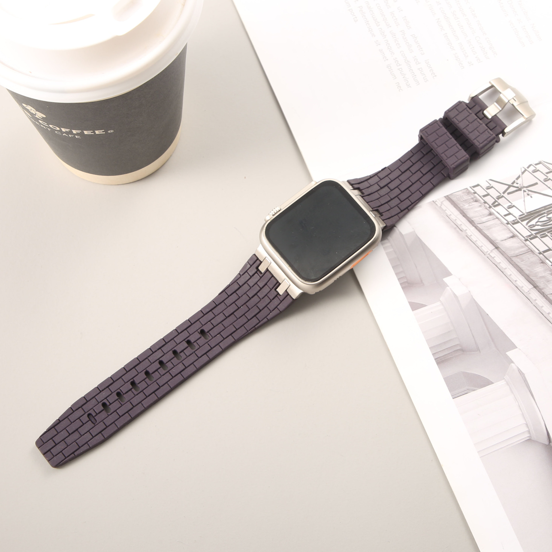 Picture of For Apple Watch Strap Rubik's Cube iwatchs10Ultra2 S946mm Zinc Alloy Silicone Strap Wholesale