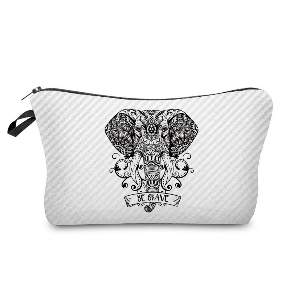 Picture of Factory Direct geometric printing cosmetic bag simple pattern wash bag portable travel cosmetics storage bag
