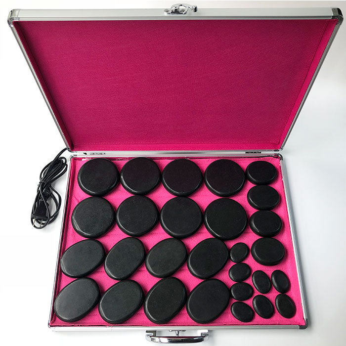 Picture of Jinbolan SPA volcanic energy stone heating box set of 16 pieces automatic constant temperature hot stone set massage Stone