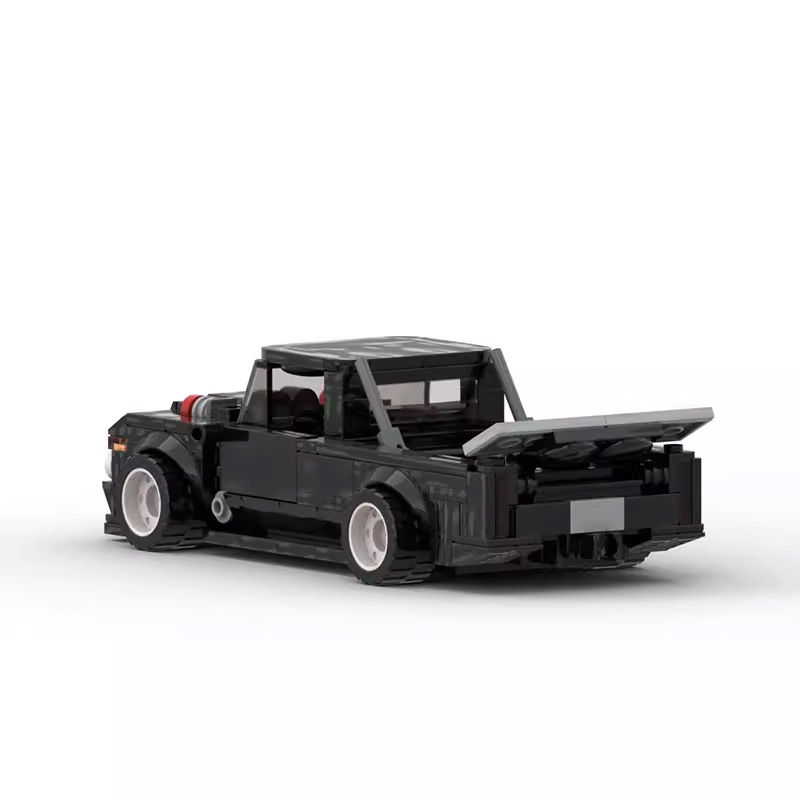 Picture of Ford Hoonitruck puzzle assembled car model compatible with Lego building blocks MOC ultimate tire killer journey