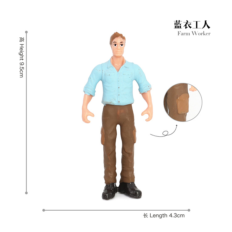 Picture of Cross-border Simulation Plant Doll Model Scene Ornaments DIY Farm House Workers Fence Stone Model Toys