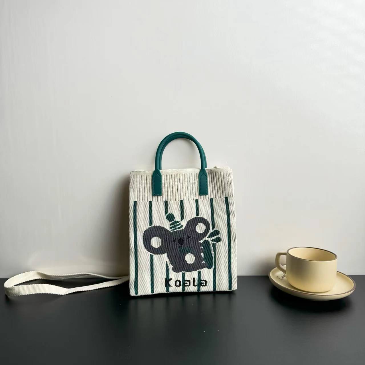 Picture of New Large Capacity Knitted Bag Advanced Sense Ins Mobile Phone Bag Niche Shoulder Crossbody Bag Cartoon Fashion Handbag