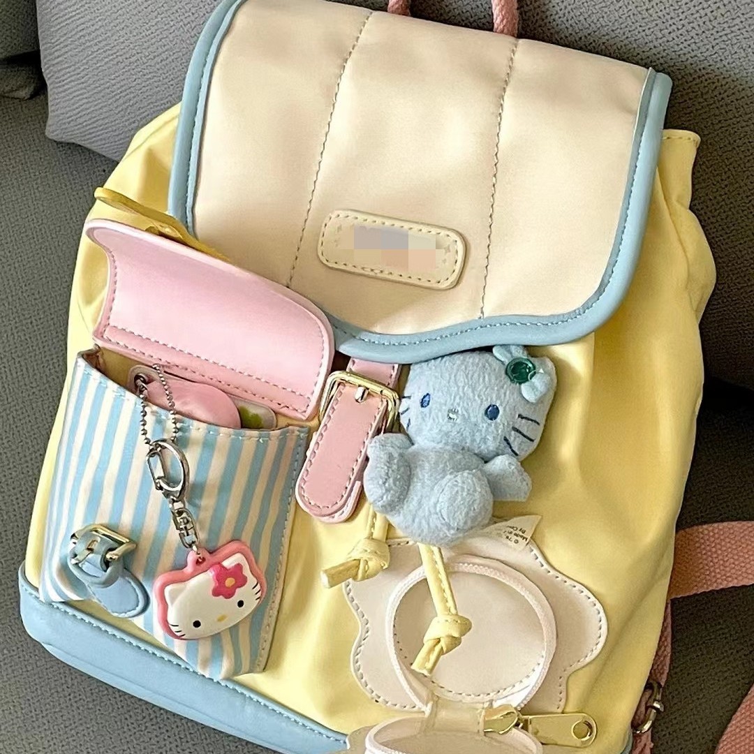Picture of Cross-border wholesale mini backpack 2023 new Korean style color matching male and female student schoolbag fashion casual backpack fashion