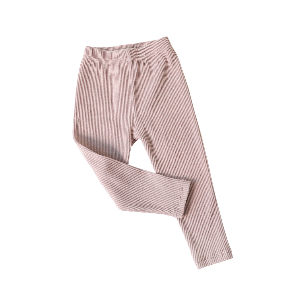 Picture of Girls' Autum Outer Leggings, Category a Cotton Kidsren's Pants, Kidsren's Clothing, Boys' Linen Pants, Elastic Pure Color Baby Pants