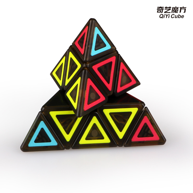 Picture of Qiyi dimension pyramid Rubik's cube level 5 yuan creative square patch triangle pyramid puzzle Rubik's Cube