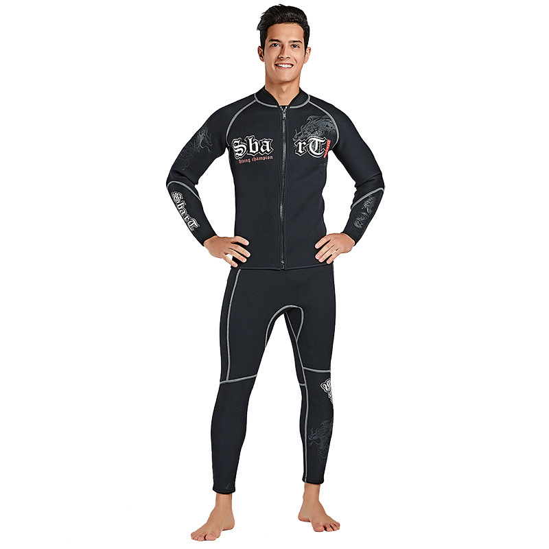 Picture of Men's Shabbat 3mm Diving Suit Men's Split Long Sleeve Snorkeling Cold-proof Comfortable Warm Winter Swimming Diving Suit