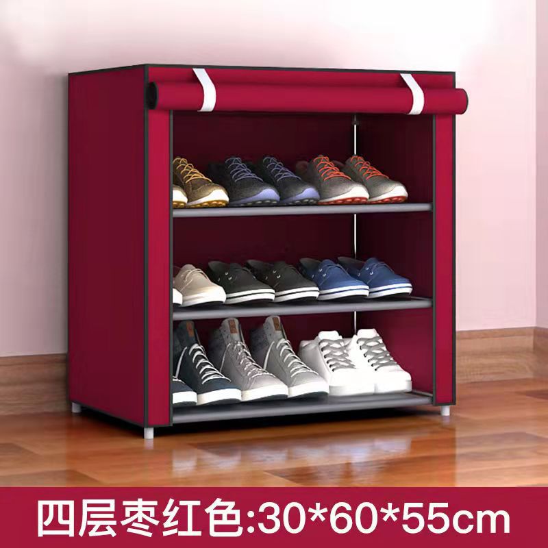Picture of Simple Shoe Rack Multi-layer Steel Pipe Assembly Dustproof Shoe Cabinet Student Dormitory Home Storage Cabinet Economical Shoe Cabinet Shoe Rack