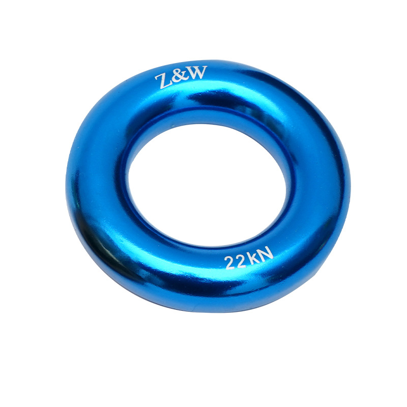 Picture of Wholesale Aluminum Alloy Round Ring Outdoor Mountain Climbing Top Ring Multifunctional Small Ring Tree Climbing Flat Belt Ring Fixed Ring