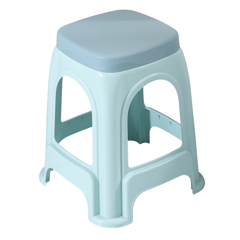 Picture of Thickened plastic stool household chair square stool plastic adult bench simple high stool stackable stool wholesale
