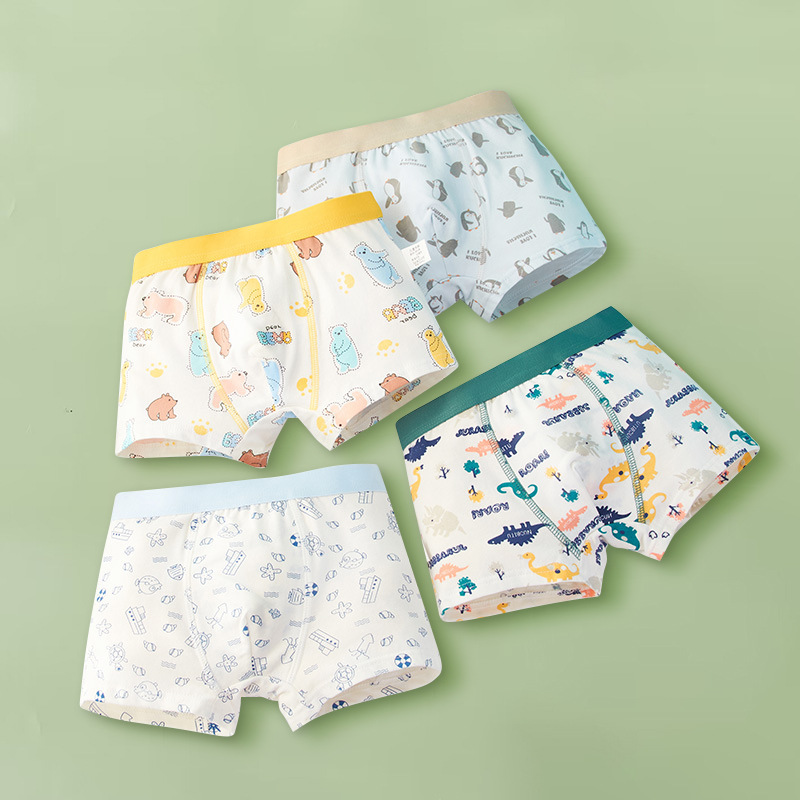 Picture of Boys' underwear Class A cotton boys' underwear small, medium and large children's baby children's underwear boys do not clip ass 10-15 years old