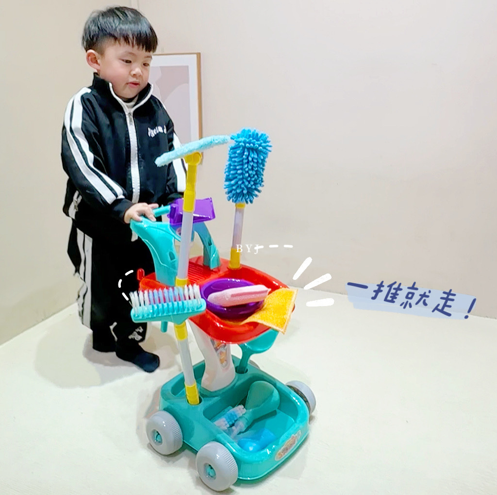 Picture of Children's sweeping toy broom dustpan combination set simulation play house cleaning mop baby girl