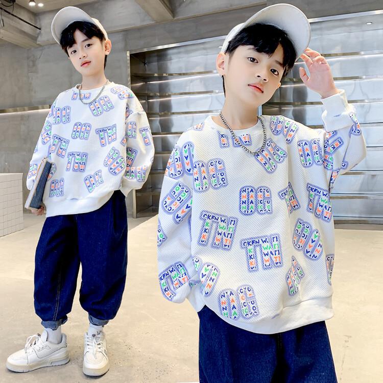 Picture of Children's Wear Boy's Sweatshirt Autumn Wear 2025 New Children's Long Sleeve T-Shirt Big Children's Fashionable Handsome Spring and Autumn Trendy T