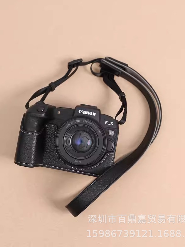 Picture of Suitable for Canon R8 RP Protective Case RP Base Leather Case r8 Micro Single Camera Bag Portable Half Set Photography Bag