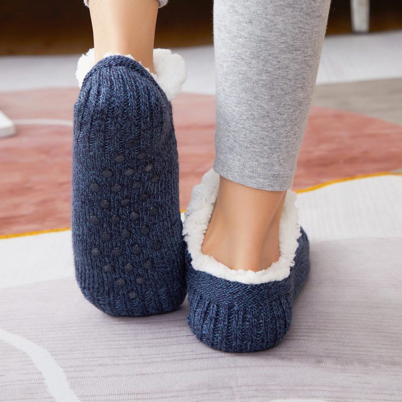 Picture of Children's floor socks fleece-lined thick socks winter warm autumn and winter girls baby non-slip coral fleece indoor socks