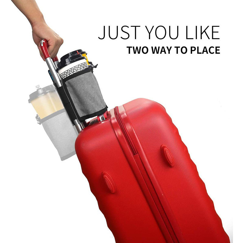 Picture of Wholesale luggage armrest storage bag water cup beverage storage bag travel cup holder pull rod luggage portable cup cover