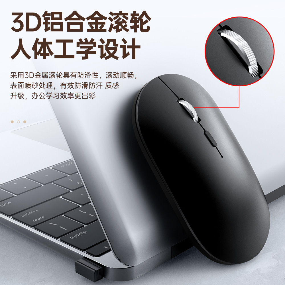 Picture of Cross-border X2 wireless bluetooth dual-mode mouse Type-c charging for apple huawei laptop tablet