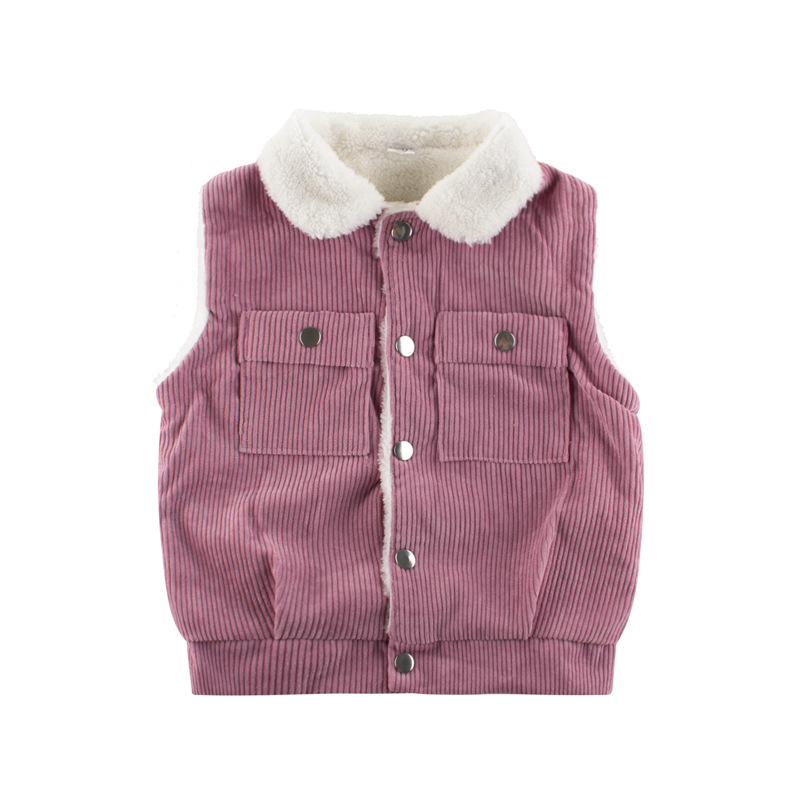 Picture of Spring children's clothing children's vest new 2024 boys lamb fleece fleece-lined baby clothing warm coat