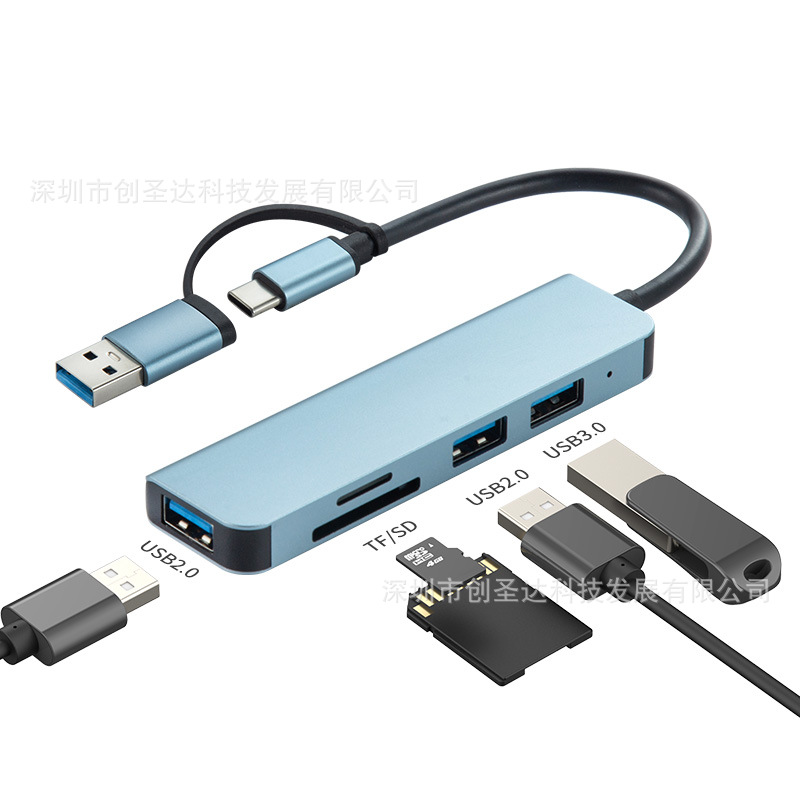Picture of Expansion dock Type c 3.0hub octave 1 laptop tablet dual-head 2-in -1 splitter with audio