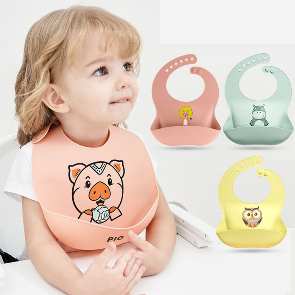 Picture of Baby Dining Bib Stereo Silicone Baby Waterproof Super Soft Food Food Bucket Children Children's Slippery Bucket Wash-Free Cross-Border
