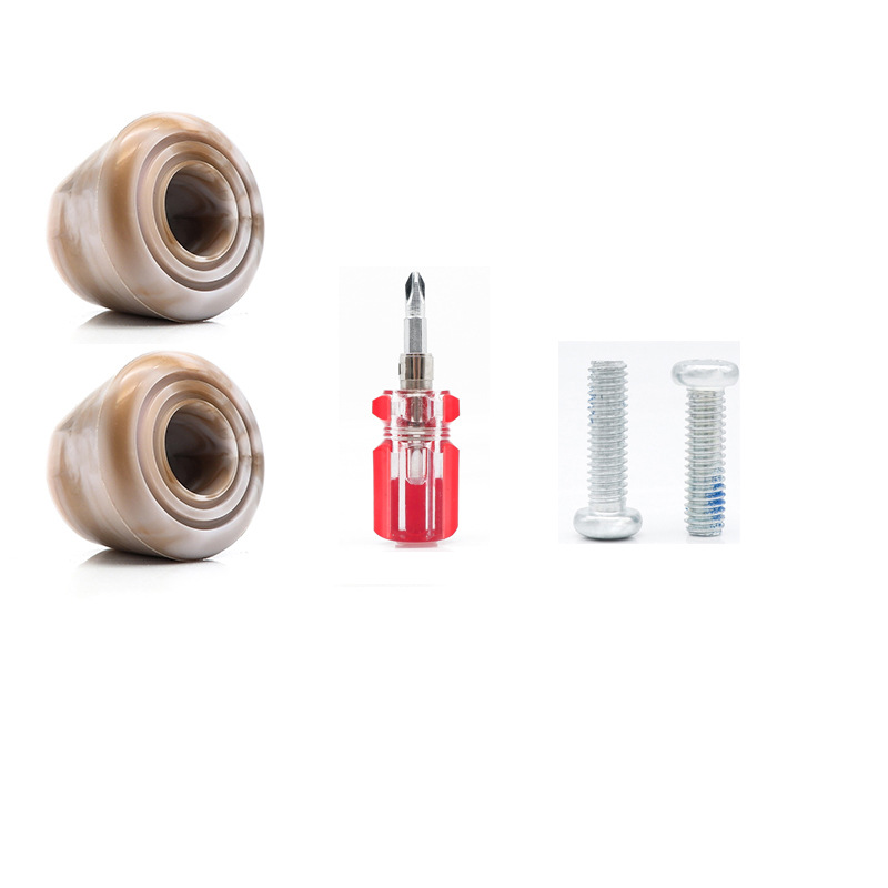 Picture of Spot Double Mixed Color High Elastic Pu Brake Head Double Row Roller Skates Brake Glue Four-Wheel Roller Skates Stop Ice Point