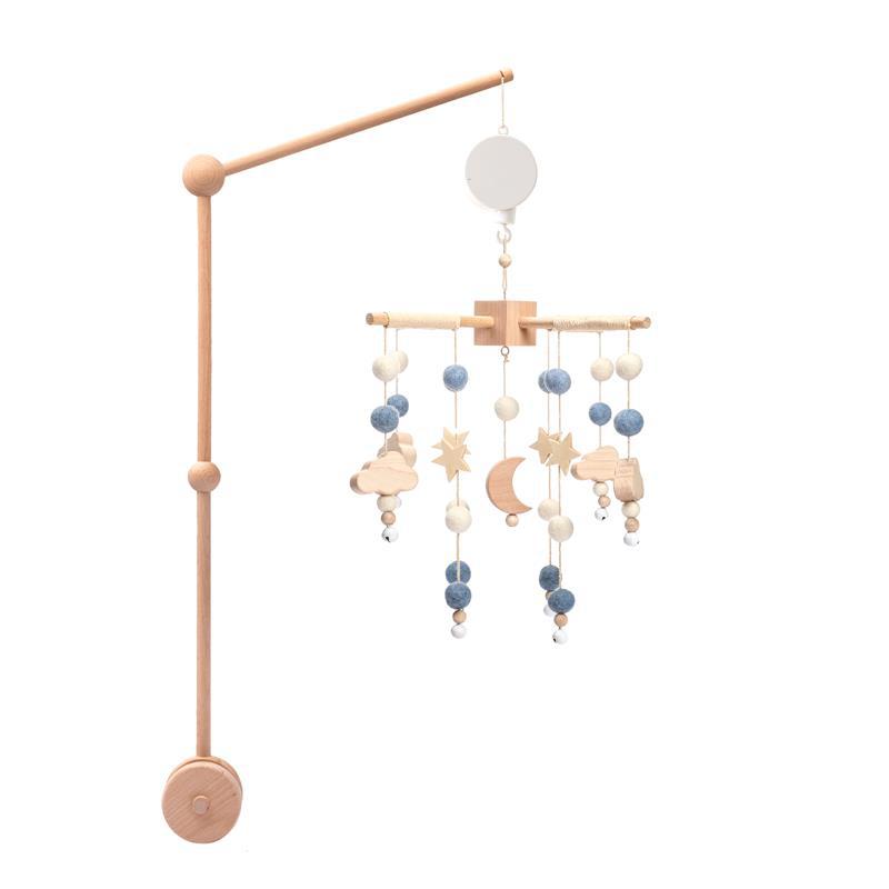 Picture of Nordic style foreign trade baby bed bell accessories bracket infant comfort toy music box bed bell bracket three-piece set