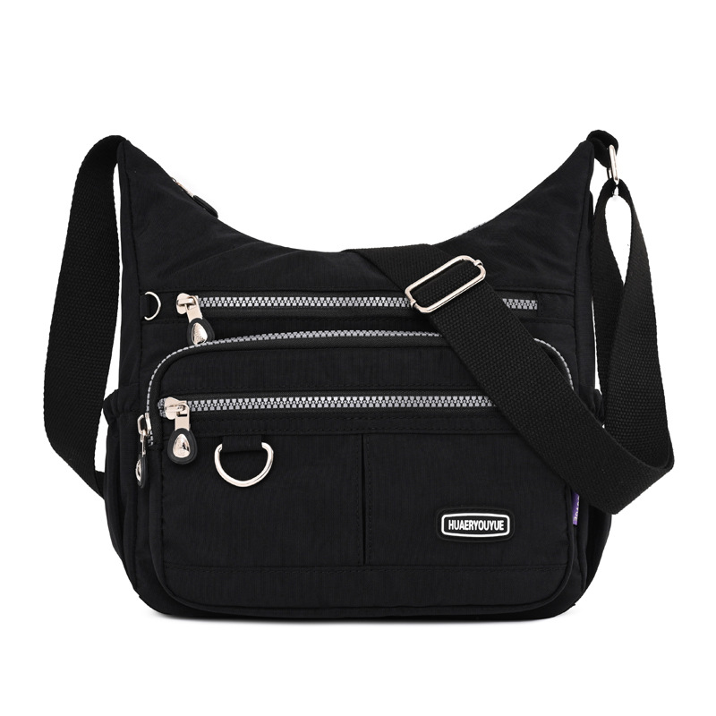 New casual women's messenger bag lightweight waterproof nylon cloth bag large capacity outdoor travel commuter bag shoulder bag