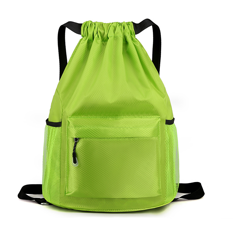 Picture of New Outdoor Mountaineering Backpack for Women Oxford Cloth Simple Pure Color Drawstring Flap Pocket Pants Advertising Printable Logo Backpack
