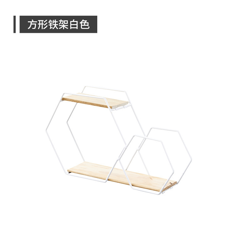 Picture of Wall-mounted Flower Rack for Living Room Balcony Ironwork Punch-free Green Rose Fleshy Flower Pot Plant Flower Shelf