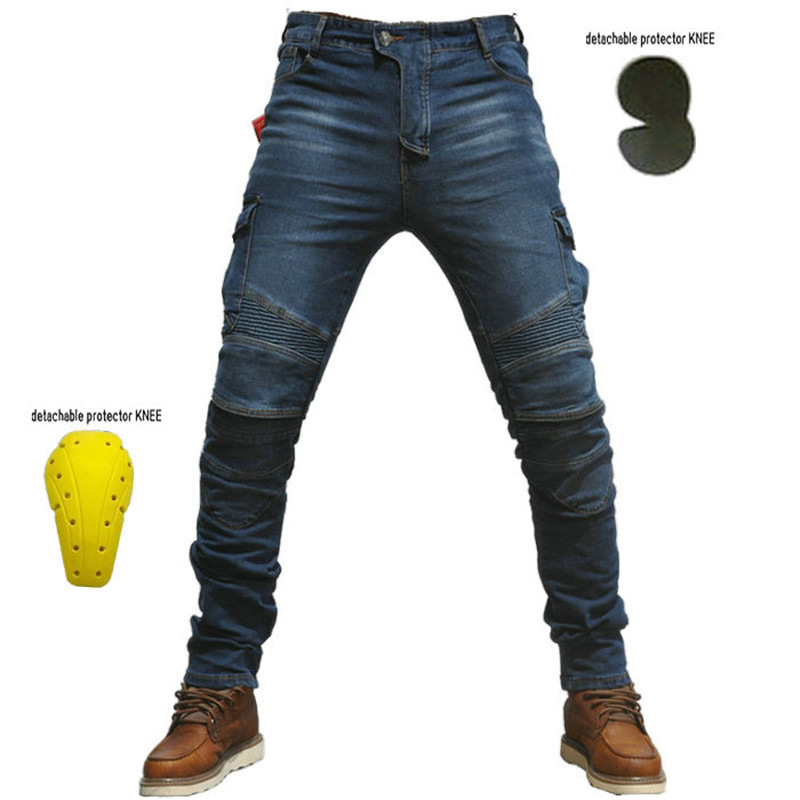 Motorcycle Four Seasons Anti-fall Riding Jeans Motorcycle Rider Multi-pocket Elastic Anti-fall Belt Protectors Wholesale Supply
