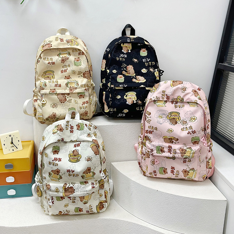 New Kapi Barra Backpack All-match Trendy Junior High School Student Schoolbag Cartoon Large Capacity Children's Backpack Wholesale