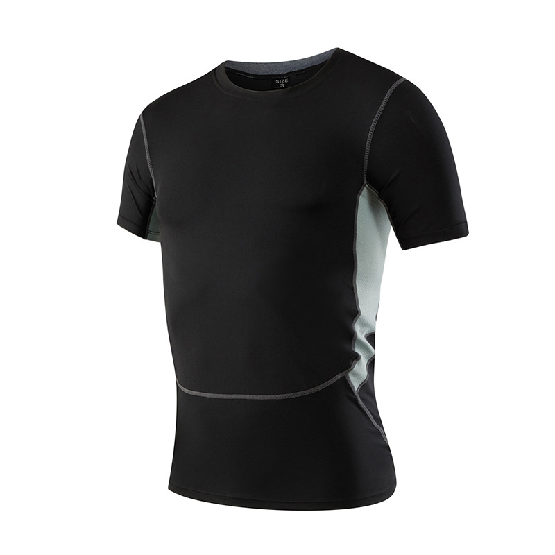 Picture of Men's PRO Sports Fitness Clothing Training Short-sleeved Gym Running AliExpress Quick-drying Tights Mesh T-shirt