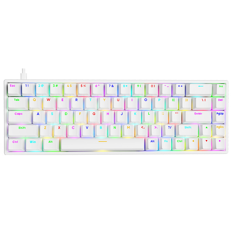 Picture of SorexAK68 Mechanical Keyboard Green Axis Red Axis Wired Keyboard Mini RGB Luminous 68 Key Layout Keypad