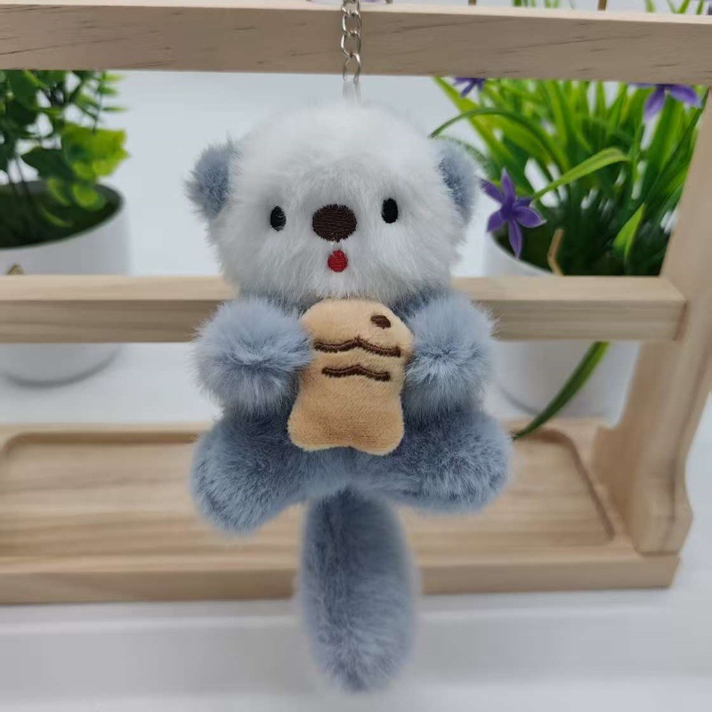 Picture of Trendy Cute Sea Otter Plush Toy Doll Wholesale Fish Cat Figurine Bag Charm Doll Keychain