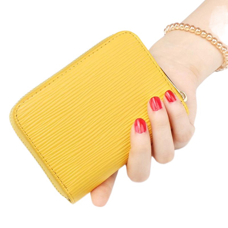 Japan Cross-Border Women's Short Water Ripple Coin Purse 2025 Zipper Small Wallet Short Clutch Coin Bag