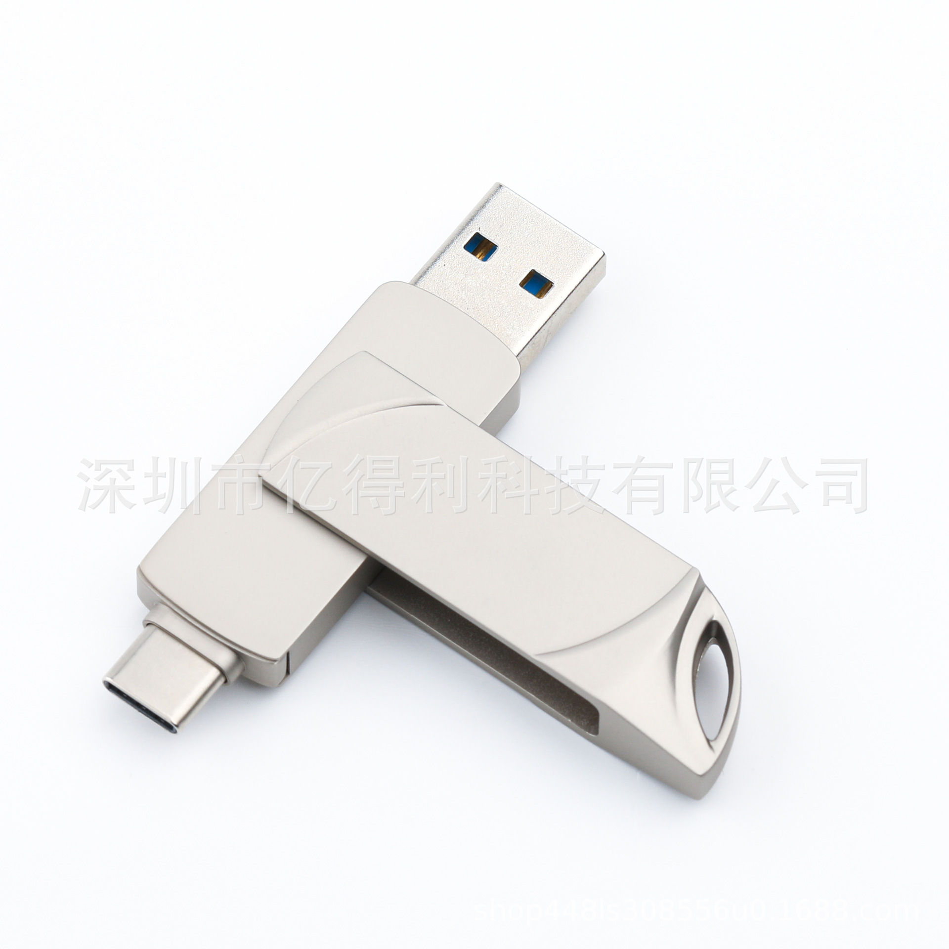 Picture of type-c mobile phone USB flash drive rotating 512g high-speed computer dual-purpose USB flash drive large capacity mobile phone USB 1TB