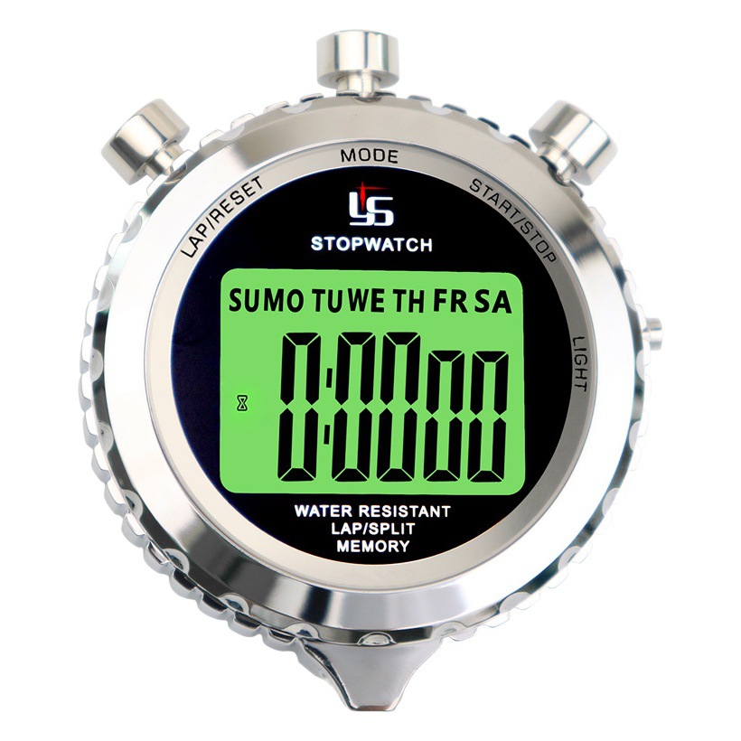Yisheng single-row stopwatch timer running track and field training fitness sports with luminous countdown can be turned off and mute