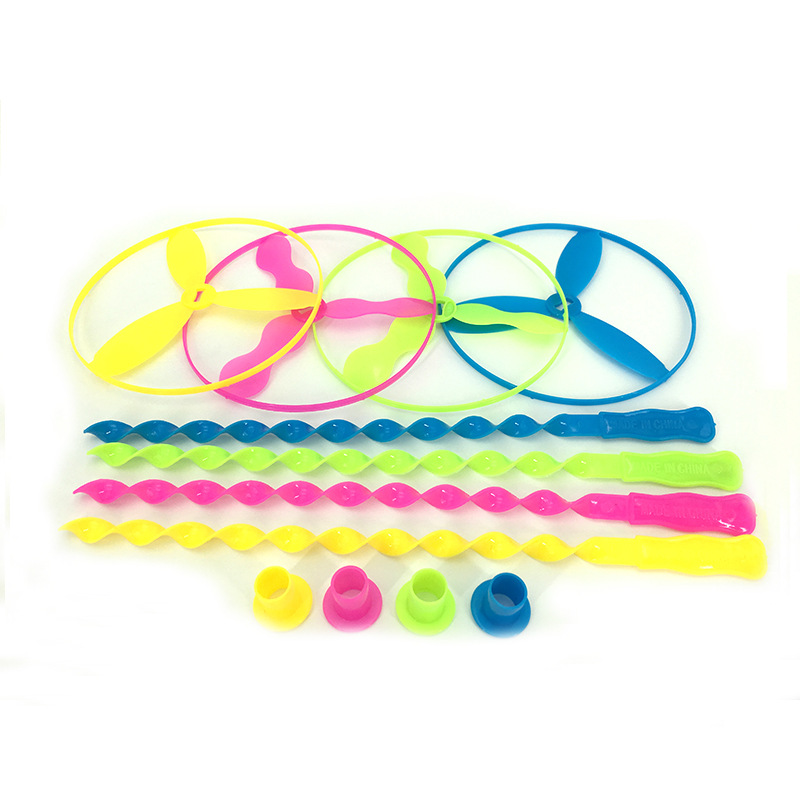 Picture of Hand-Pushed Ufo 13cm Medium Flying Fairy Educational Children's Toy Plastic Bamboo Dragonfly Street Stall Hot Sale Play