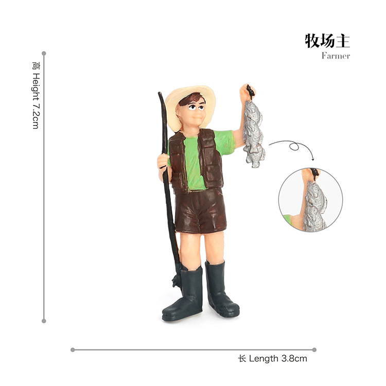 Picture of Cross-border Simulation Plant Doll Model Scene Ornaments DIY Farm House Workers Fence Stone Model Toys