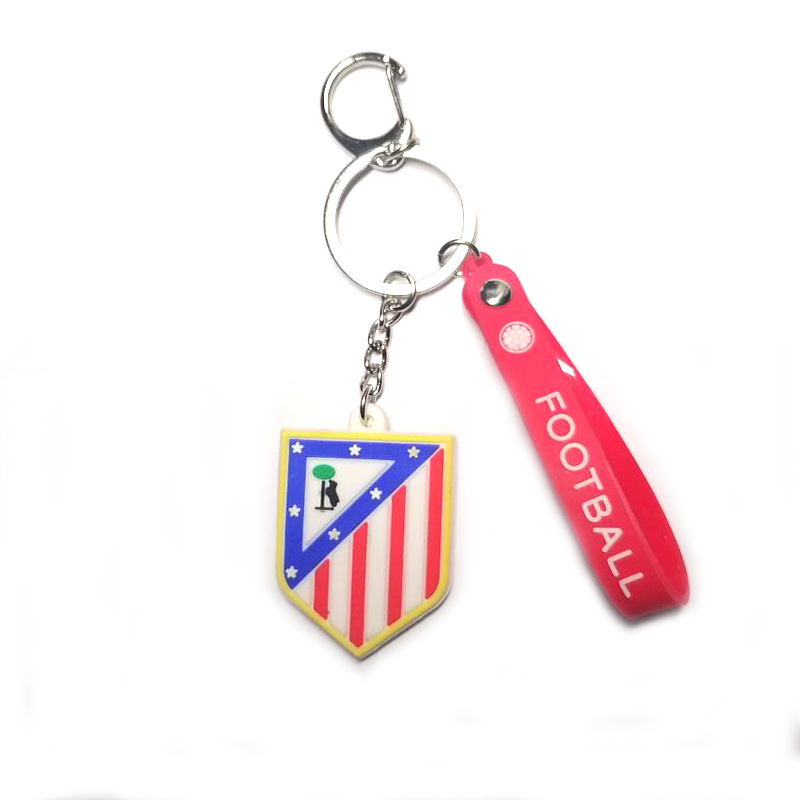 Picture of Real Madrid Atletico Paris Juventus AC inter Roman double-sided ball mark PVC Keychain D-shaped pendant fan gift supplies